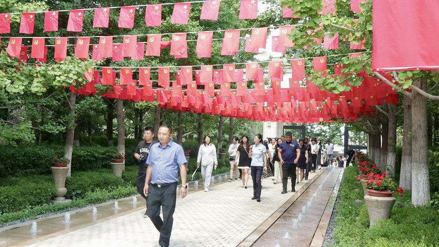 朝阳市双塔区组织部携各街道社区观摩壹品项目党建工作(图2)